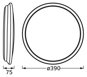 OSRAM LED φωτιστικό οροφής ORBIS DUBLIN, Ø 39 cm, ασημί μέταλλο, Μεταλλικό, Σαλόνι / τραπεζαρία, Μέταλλο, σύγχρονο