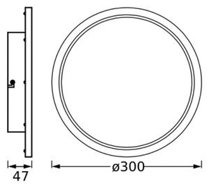 OSRAM LED φωτιστικό οροφής BATHROOM, μαύρο, Ø 30 cm, IP44 CCT, Μαύρο, Μπάνιο, Αλουμίνιο, σύγχρονο