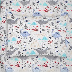 Βρεφική Μαξιλαροθήκη (35x45) Dimcol Dino 309 White-Blue