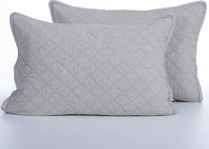 Ζεύγος Μαξιλαροθήκες Καπιτονέ (52x72) Nef-Nef Homeware Serenity Bruno Silver