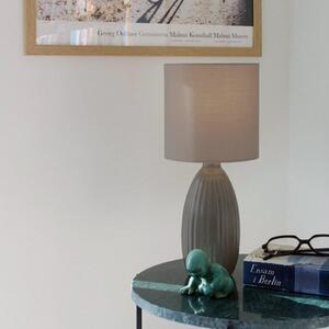 PR Home Επιτραπέζια λάμπα Uno, καφέ, ύψος 37 cm, ύφασμα/κεραμικό, Καφέ / Σκουριάς, Σαλόνι / τραπεζαρία, Κεραμικό υλικό, σύγχρονο