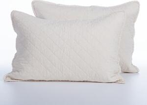 Ζεύγος Μαξιλαροθήκες Καπιτονέ (52x72) Nef-Nef Homeware Serenity Bruno Ecru