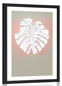 Αφίσα γραμμή φύλλου μονστέρας