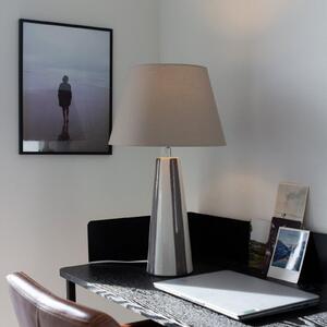 PR Home Επιτραπέζια λάμπα Leya, καφέ/λευκό, ύψος 54 cm Μέταλλο/ύφασμα, Καφέ / Σκουριάς, Σαλόνι / τραπεζαρία, Κεραμικό υλικό, σύγχρονο