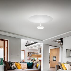 Fabas Luce Λαμπτήρας οροφής LED Yuko, λευκός, μέταλλο, ύψος 23 cm, ρυθμιζόμενος, ρυθμιζόμενος, Λευκό, Σαλόνι / τραπεζαρία, Μέταλλο, σύγχρονο