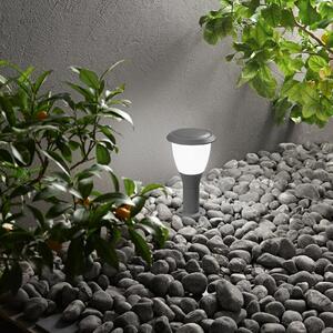 Fabas Luce Πόδι φωτιστικό Thiago, 30 cm, σκούρο γκρι, μέταλλο, E27, IP65, ρυθμιζόμενος, Μαύρο, Αλουμίνιο, σύγχρονο