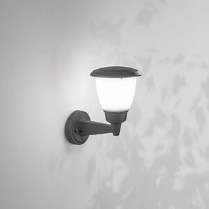 Fabas Luce Εξωτερικός φωτιστικός Thiago, σκούρο γκρι, μέταλλο, 20 cm, E27, IP54, ρυθμιζόμενος, Μαύρο, Αλουμίνιο, σύγχρονο