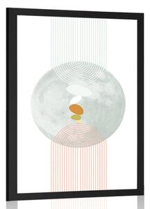 Αφίσα μοντέρνος κύκλος με ουράνιο τόξο Mid-Century