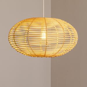 Nowodvorski Lighting Κρεμαστό φωτιστικό RATTAN, Ø 60 cm, φυσικό καφέ, ρατάν, E27, ρυθμιζόμενος, Ξύλου, Σαλόνι / τραπεζαρία, Ξύλο
