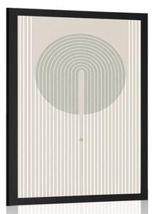 Αφίσα στυλάτο μοτίβο με κύκλο Mid-Century