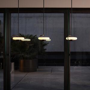 Kdln Φωτιστικό οροφής LED TRATTO, μαύρο, Ø 27 cm, μέταλλο/γυαλί, ρυθμιζόμενος, Μαύρο, Σαλόνι / τραπεζαρία, Γυαλί, σχεδιασμός
