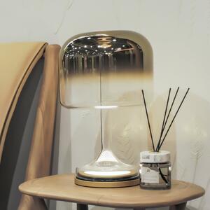 Maytoni LED επιτραπέζια λάμπα Spirito, χρυσό, γυαλί, ύψος 42 cm, Χρυσό / Ορείχαλκου, Σαλόνι / τραπεζαρία, Γυαλί