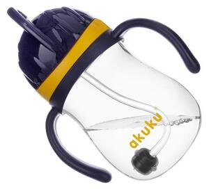 Ποτήρι Εκπαιδευτικό 280ml Με Καλαμάκι Akuku Navy Blue/Yellow A0165