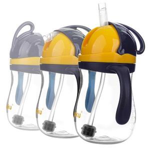 Ποτήρι Εκπαιδευτικό 280ml Με Καλαμάκι Akuku Navy Blue/Yellow A0165