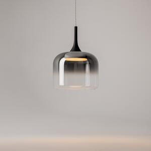 Maytoni LED κρεμαστή λάμπα Spirito, καπνιστό γκρι, γυαλί, Ø 26 cm, Γκρι, Σαλόνι / τραπεζαρία, Γυαλί