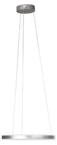 FISCHER & HONSEL LED κρεμαστή λάμπα Sirko, Ø 50 cm, χρώμα νικελίου, μέταλλο, CCT, ρυθμιζόμενος, Μεταλλικό, Σαλόνι / τραπεζαρία, Μέταλλο, σύγχρονο