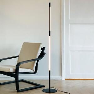 Dyberg Larsen LED-Stehleuchte Vagner, μαύρο, ύψος 150 cm, ρυθμιζόμενος, Μαύρο, Σαλόνι / τραπεζαρία, Μέταλλο, σχεδιασμός
