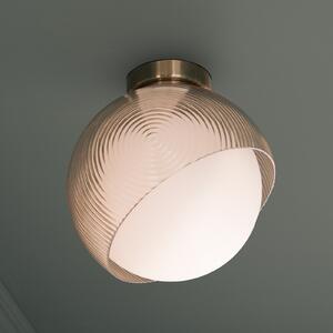 IDEAL LUX Απλίκα τοίχου Bloom, χρώμα ορείχαλκου, Ø 17 cm, μέταλλο, Χρυσό / Ορείχαλκου, Σαλόνι / τραπεζαρία, Μέταλλο, σύγχρονο