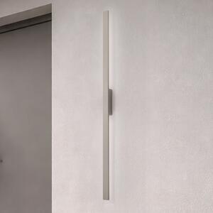 Nowodvorski Lighting LED φωτιστικό τοίχου Demi L, άμμος, αλουμίνιο, ύψος 144 cm, IP54, Μπεζ, Αλουμίνιο