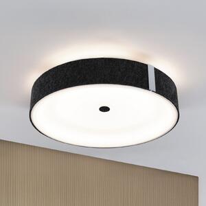 Paulmann Smart LED-Deckenlampe Malika ανθρακί Ø 40 cm Φελτ, ρυθμιζόμενος, Γκρι, Σαλόνι / τραπεζαρία, Ύφασμα / Κλωστοϋφαντουργία, σύγχρονο, Οροφή στρογγυλή άμεση