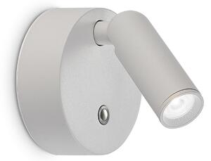 IDEAL LUX Φωτιστικό τοίχου LED με μπαταρία Bean, λευκό, πλάτος 8 cm, ρυθμιζόμενος, Λευκό, Σαλόνι / τραπεζαρία, Μέταλλο, σύγχρονο