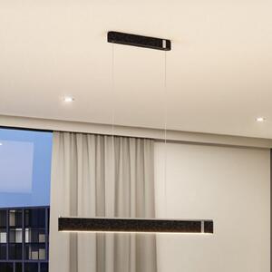 Paulmann Smart LED κρεμαστή λάμπα Jagun, ανθρακί, 100 cm, τσόχα, ρυθμιζόμενος, Γκρι, Σαλόνι / τραπεζαρία, Ύφασμα / Κλωστοϋφαντουργία, σύγχρονο