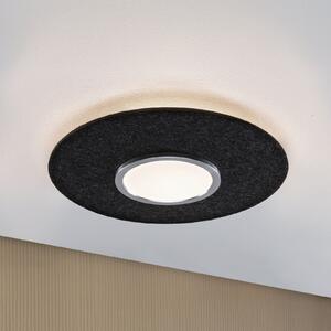 Paulmann Smart LED-Deckenlampe Tulga, ανθρακί Ø 45 cm Φελτ, ρυθμιζόμενος, Γκρι, Σαλόνι / τραπεζαρία, Ύφασμα / Κλωστοϋφαντουργία, σύγχρονο, Οροφή στρογγυλή άμεση