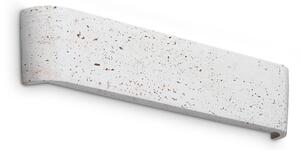 IDEAL LUX Φωτιστικό τοίχου LED Delta σε χρώμα τσιμέντου, πλάτος 41 cm, 3.000 K, Καφέ / Σκουριάς, Σαλόνι / τραπεζαρία, Σκυρόδεμα, σύγχρονο, Γωνιακός τοίχος