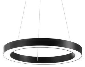IDEAL LUX Ideal Lux LED κρεμαστό φωτιστικό Oracle, Ø 70 cm, μαύρο, 3.000 K, Μαύρο, Σαλόνι / τραπεζαρία, Αλουμίνιο, σύγχρονο