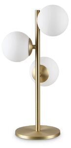 IDEAL LUX Επιτραπέζιο φωτιστικό Perlage σε χρώμα ορείχαλκου/λευκό, ύψος 43 εκ.,, Χρυσό / Ορείχαλκου, Σαλόνι / τραπεζαρία, Μέταλλο