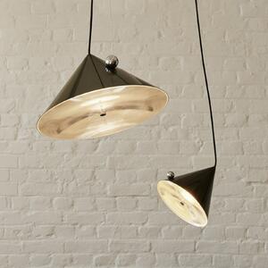 Tom Dixon LED κρεμαστό φωτιστικό Pose, πράσινο, Ø 43 cm, ατσάλι dim, ρυθμιζόμενος, Πράσινο, Σαλόνι / τραπεζαρία, Μέταλλο, σχεδιασμός