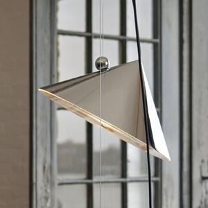 Tom Dixon LED κρεμαστό φωτιστικό Pose, ασημί, Ø 43 cm, ατσάλι, ρυθμιζόμενο, ρυθμιζόμενος, Μεταλλικό, Σαλόνι / τραπεζαρία, Μέταλλο, σχεδιασμός