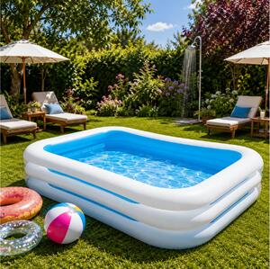 Φουσκωτή πισίνα Intex Swim Center οικογενειακή, χωρητικότητας 768lt, 262x175x56cm