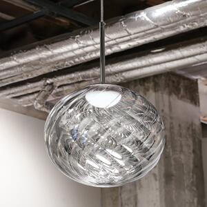 Tom Dixon LED κρεμαστό φωτιστικό Whirl, ασημί, 30 cm πλαστικό dim, ρυθμιζόμενος, Μεταλλικό, Σαλόνι / τραπεζαρία, Πλαστικό, σχεδιασμός