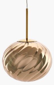 Tom Dixon LED κρεμαστό φωτιστικό Whirl, χρυσό, 30 cm, πλαστικό, ρυθμιζόμενο, ρυθμιζόμενος, Χρυσό / Ορείχαλκου, Σαλόνι / τραπεζαρία, Πλαστικό, σχεδιασμός