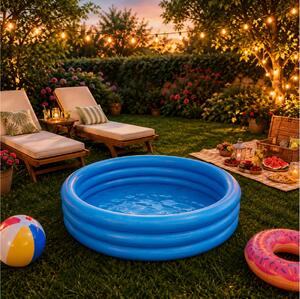 Φουσκωτή πισίνα Intex Crystal Blue παιδική, χωρητικότητας 288lt, 147x33cm