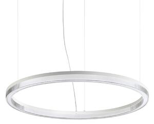 IDEAL LUX Κρεμαστό φωτιστικό LED Crown, διάμετρος 80 εκ., λευκό, μέταλλο, Λευκό, Σαλόνι / τραπεζαρία, Μέταλλο, σύγχρονο