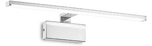 IDEAL LUX Φωτιστικό τοίχου LED Alma, χρώμιο, μέταλλο, πλάτος 51 εκ., Ασημένιο, Σαλόνι / τραπεζαρία, Μέταλλο, σύγχρονο, Πρίζα τοίχου κάτω