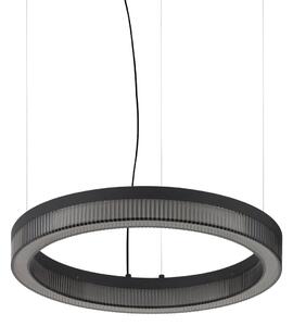 IDEAL LUX Κρεμαστό φωτιστικό LED Crown, διάμετρος 40 εκ., μαύρο, μέταλλο, Μαύρο, Σαλόνι / τραπεζαρία, Μέταλλο, σύγχρονο