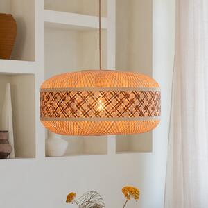 Good & Mojo GOOD MOJO Κρεμαστή λάμπα Langkawi, καφέ Ø 50 cm, μπαμπού E27, ρυθμιζόμενος, Ξύλου, Σαλόνι / τραπεζαρία, Μπαμπού