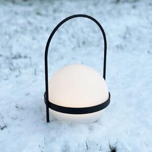 Dyberg Larsen LED ηλιακή λάμπα Summer, λευκό/μαύρο ύψος 26 cm, ρυθμιζόμενος, Μαύρο, Μέταλλο, σχεδιασμός