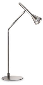 IDEAL LUX Επιτραπέζια λάμπα LED Diesis, νικέλιο, ύψος 65 εκ., ρυθμιστής έντασης, ρυθμιζόμενος, Μεταλλικό, Σαλόνι / τραπεζαρία, Μέταλλο, σύγχρονο
