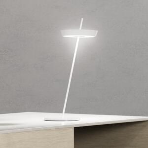 Sigor LED-Akku-Τραπεζοκαθιστικό Mahina, λευκό, ύψος 36 cm, μέταλλο, CCT, ρυθμιζόμενος, Λευκό, Σαλόνι / τραπεζαρία, Αλουμίνιο, σύγχρονο
