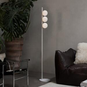 IDEAL LUX Λάμπα δαπέδου Binomio λευκή, ύψος 160 εκ., μέταλλο, 3 φωτιστικά, Λευκό, Σαλόνι / τραπεζαρία, Μέταλλο, σύγχρονο