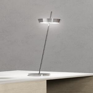 Sigor LED-Akku-Τραπεζοκαθιστικό φως Mahina χρώμα χρώμιο ύψος 36 cm μέταλλο CCT, ρυθμιζόμενος, Μεταλλικό, Σαλόνι / τραπεζαρία, Αλουμίνιο, σύγχρονο