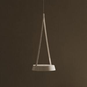 Sigor LED-Akku-Hängeleuchte Mahina, λευκό, Ø 17 cm, μέταλλο, CCT, ρυθμιζόμενος, Λευκό, Σαλόνι / τραπεζαρία, Αλουμίνιο, σύγχρονο