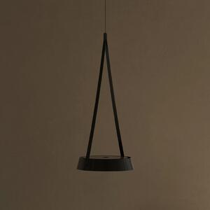 Sigor LED αναρτήσιμη λάμπα Mahina, μαύρη, Ø 17 cm, μέταλλο, CCT, ρυθμιζόμενος, Μαύρο, Σαλόνι / τραπεζαρία, Αλουμίνιο, σύγχρονο