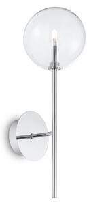IDEAL LUX Φωτιστικό τοίχου Equinoxe, χρώμιο/διαφανές, ύψος 45 εκ., Ασημένιο, Σαλόνι / τραπεζαρία, Μέταλλο