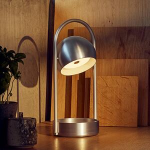 FRANDSEN LED-Akku-Τραπεζοκαλύμματα Ball Portable, αλουμίνιο βουρτσισμένο, ρυθμιζόμενος, Μεταλλικό, Σαλόνι / τραπεζαρία, Μέταλλο, σχεδιασμός