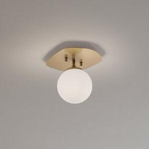 Opviq Φωτιστικό οροφής Well, χρυσό, γυαλί, Ø 20 cm, E14, ρυθμιζόμενος, Χρυσό / Ορείχαλκου, Σαλόνι / τραπεζαρία, Γυαλί